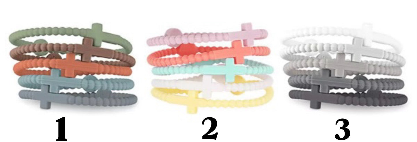 Trending Wristed in Faith 5 Piece Cross Bracelet Set