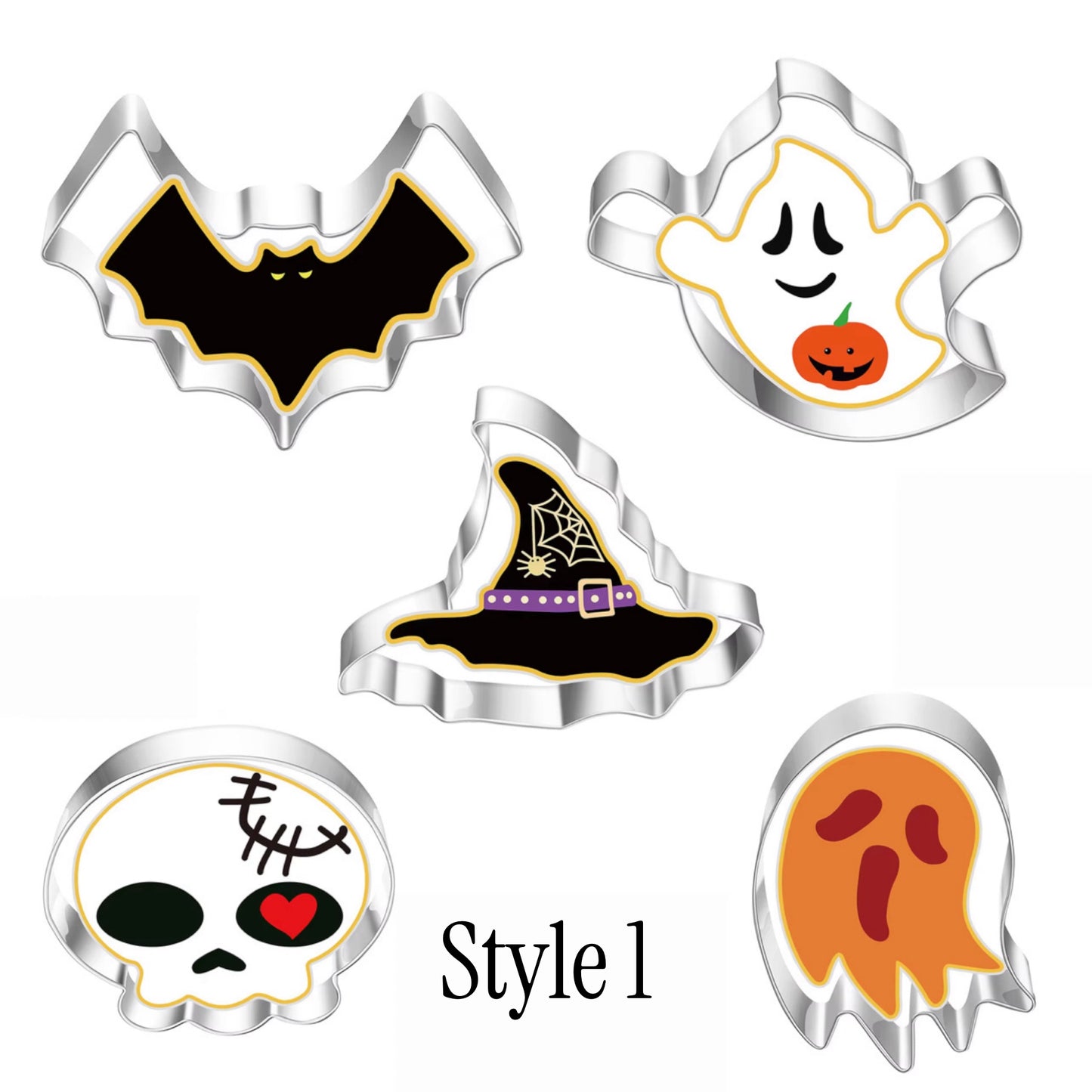 5 Piece Halloween Cookie Cutter Set