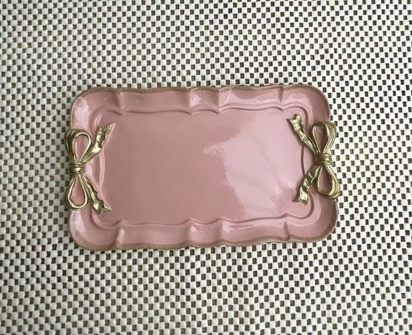 OPEN Bow Accent Trinket Tray