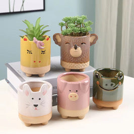 Animal Friends Ceramic Pot