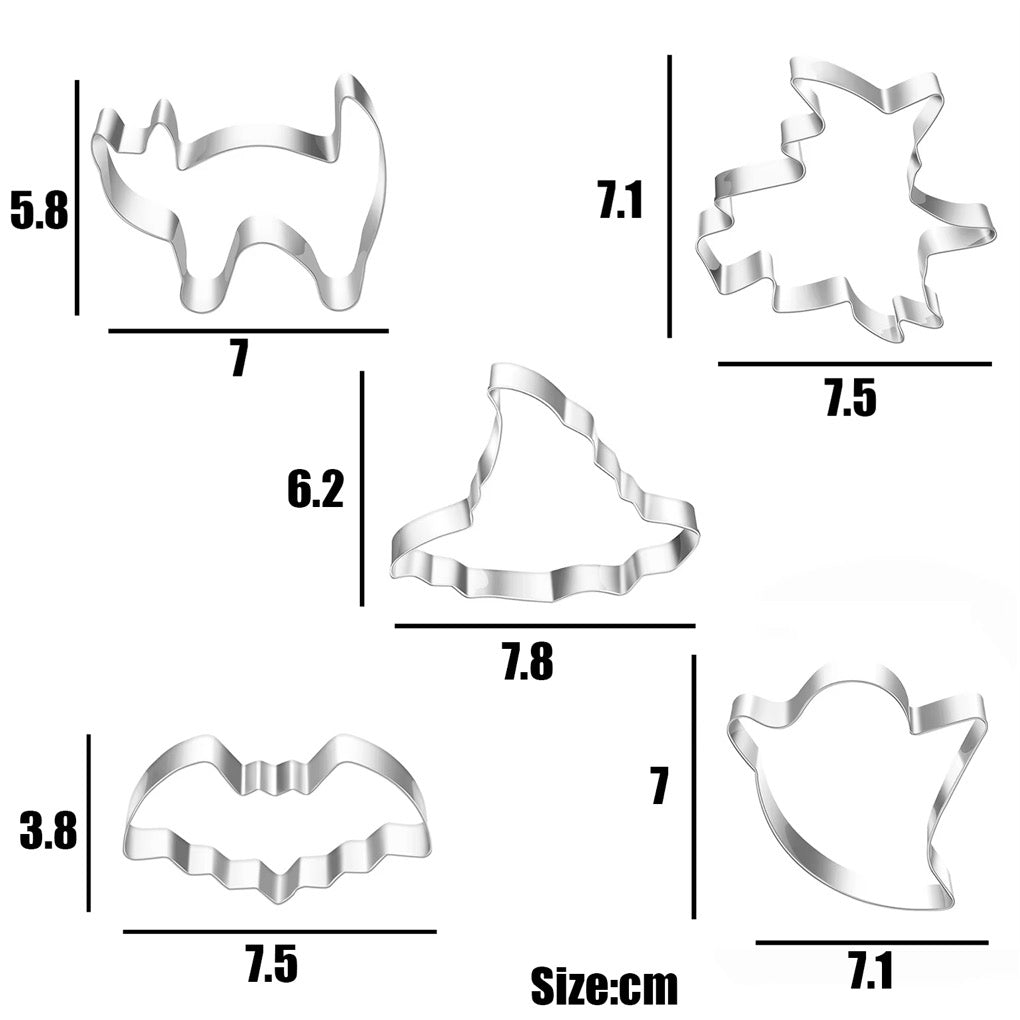 5 Piece Halloween Cookie Cutter Set
