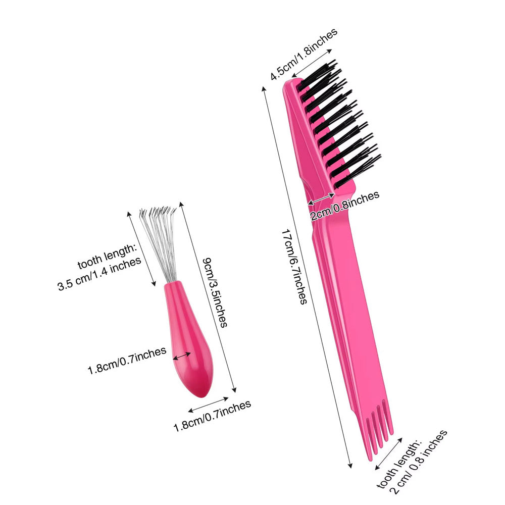 2 Piece Hair Brush Cleaning Tool Set