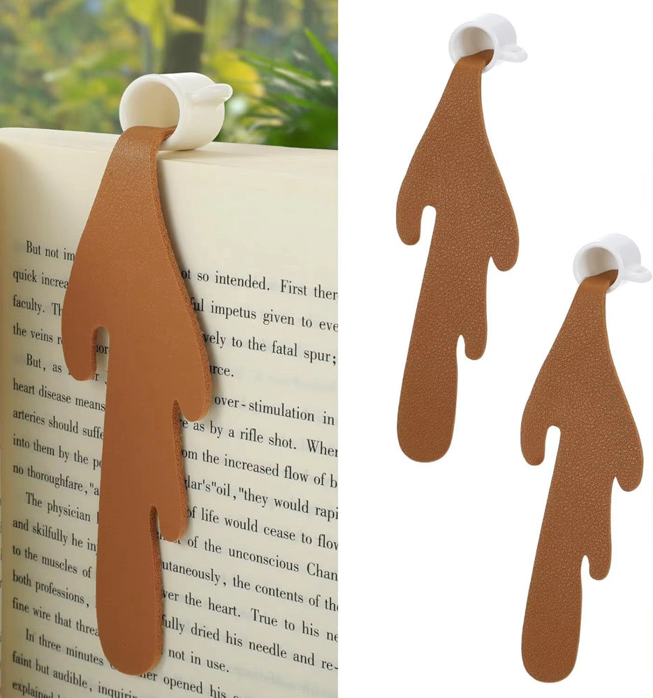 2 Piece Spilled Coffee Bookmark Set