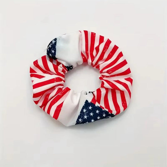 4 Piece Patriotic Scrunchie Set.