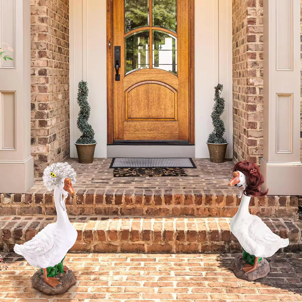 4 Piece Porch Goose Wig Set