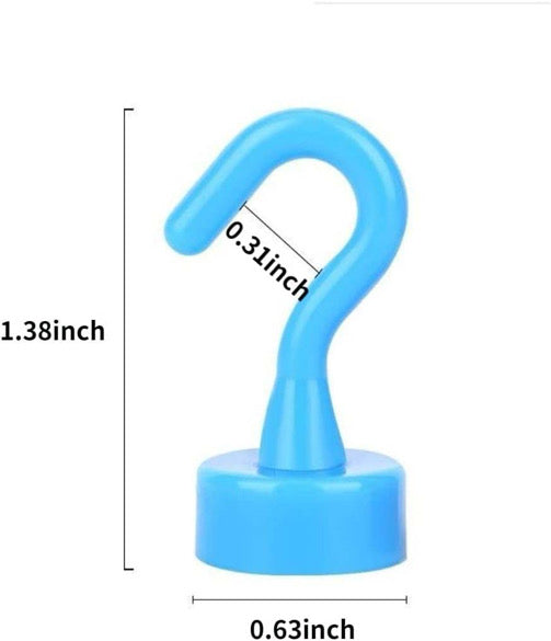 Colorful 10 Pack Magnetic Hooks