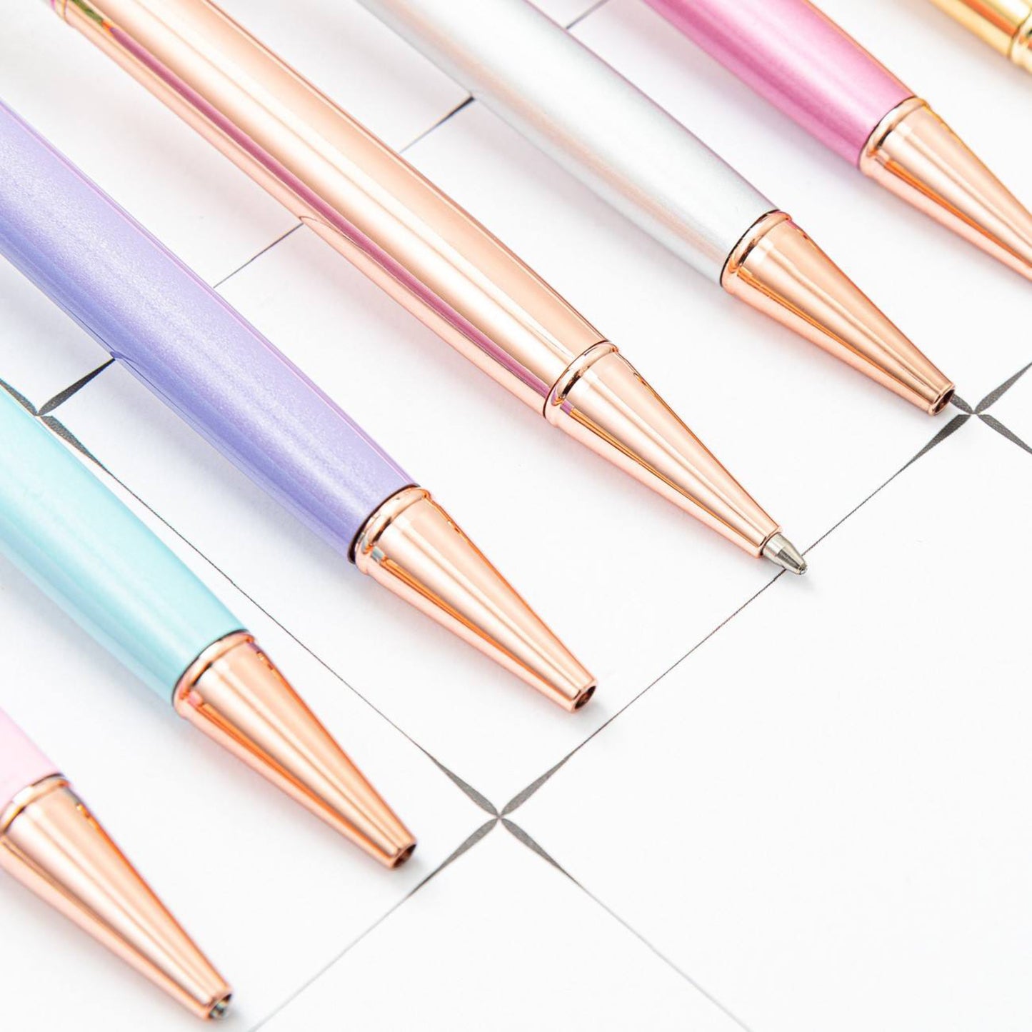 So Pretty Floating Flower 7 Piece Pen Set