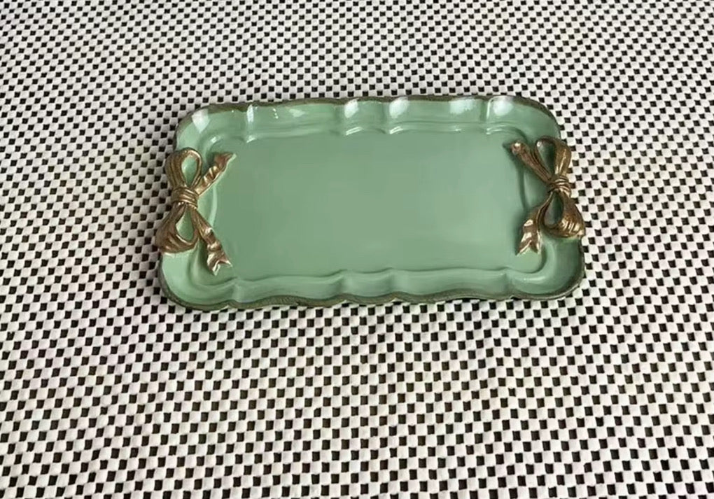 OPEN Bow Accent Trinket Tray