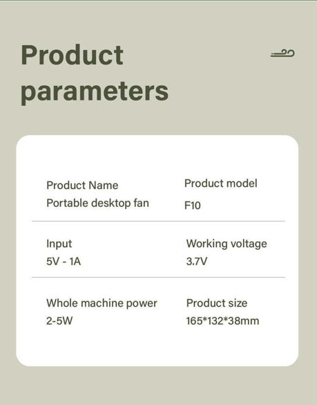 5 Speed Portable Fan Companion