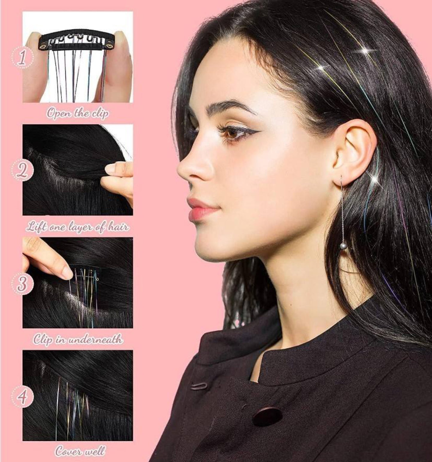Fun Clip In Hair accent