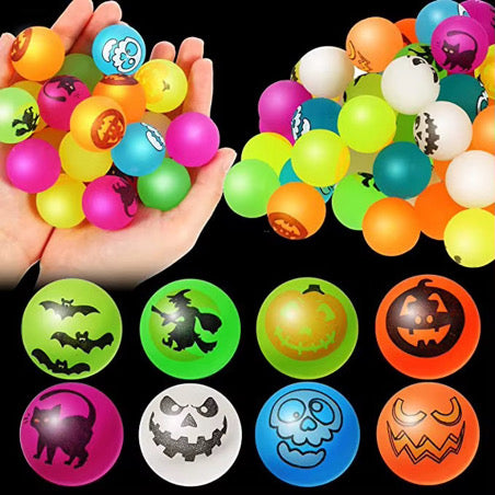 Glow In The Dark 50 Piece Halloween Bounce Balls