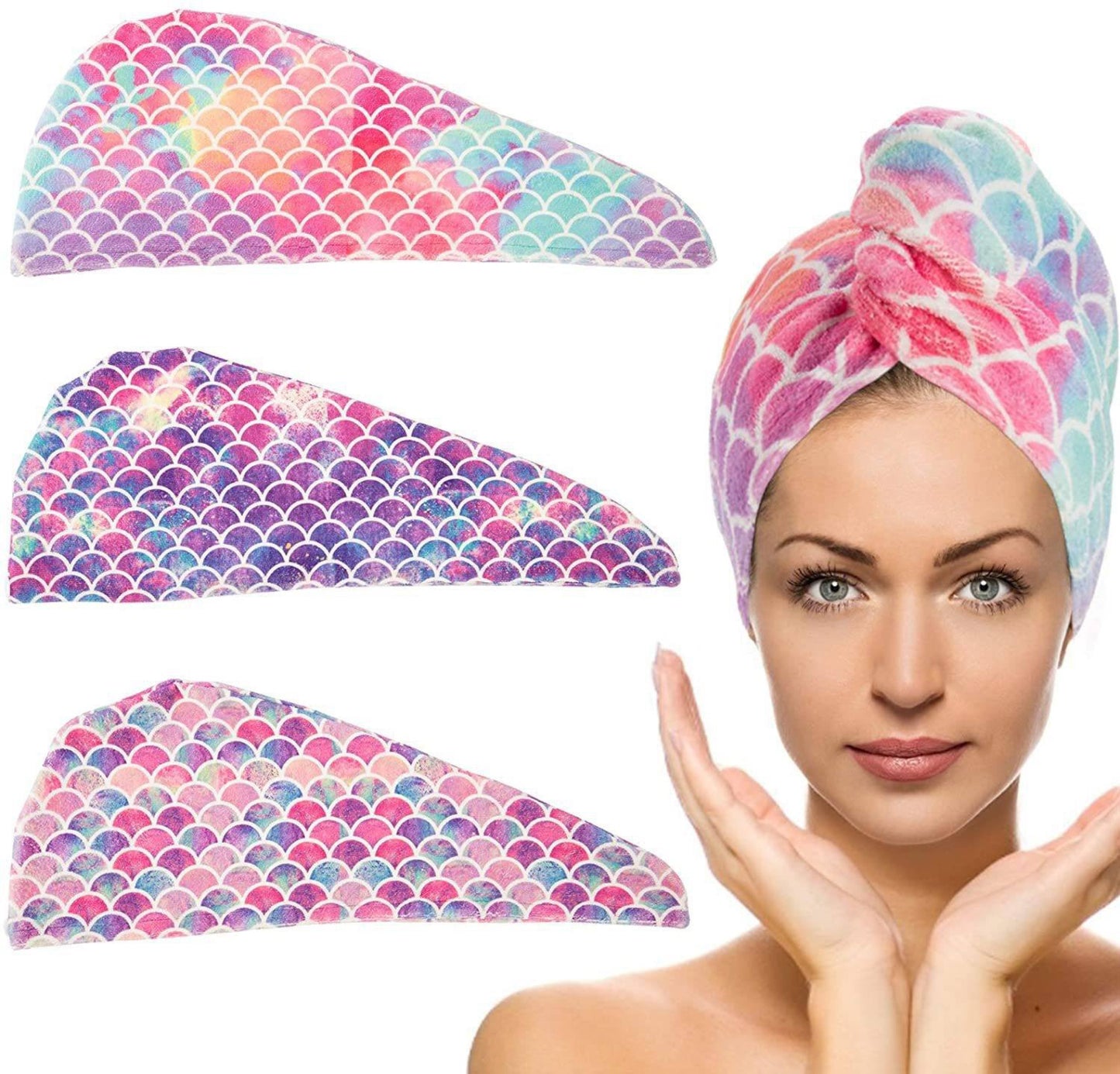 Unicorn Microfiber Hair Towels