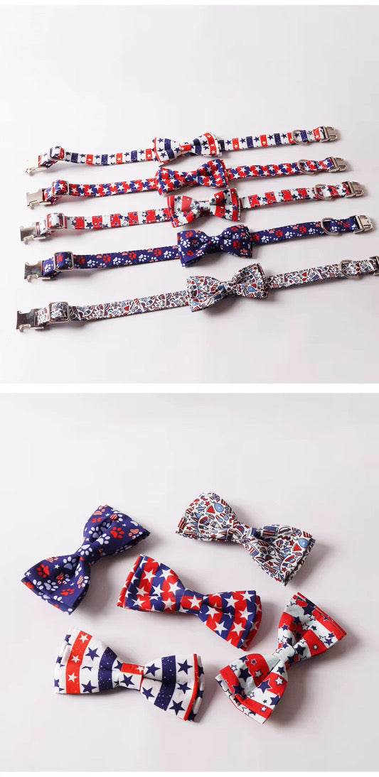 Patriotic Dog Collar Set