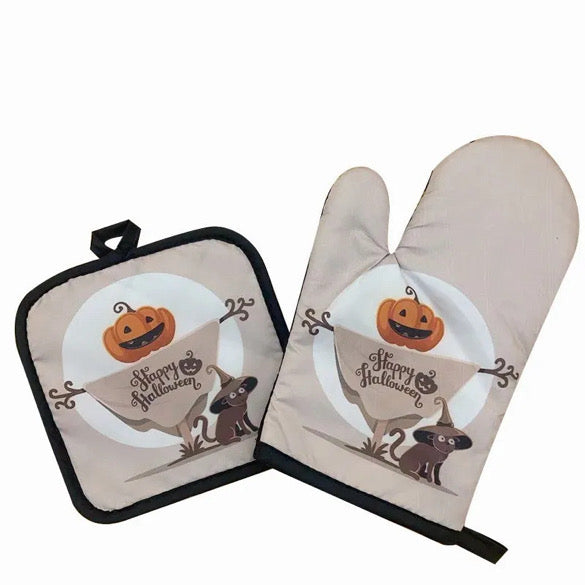 Halloween Mit and Hot pad set