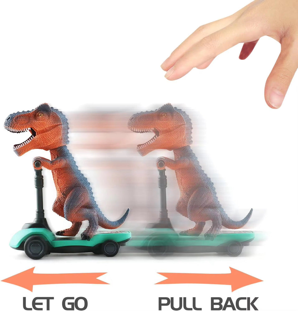 4 Piece Pull Back Scooter Toy Set