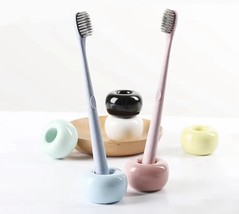 2 Piece Cermaic Toothbrush Holder Set