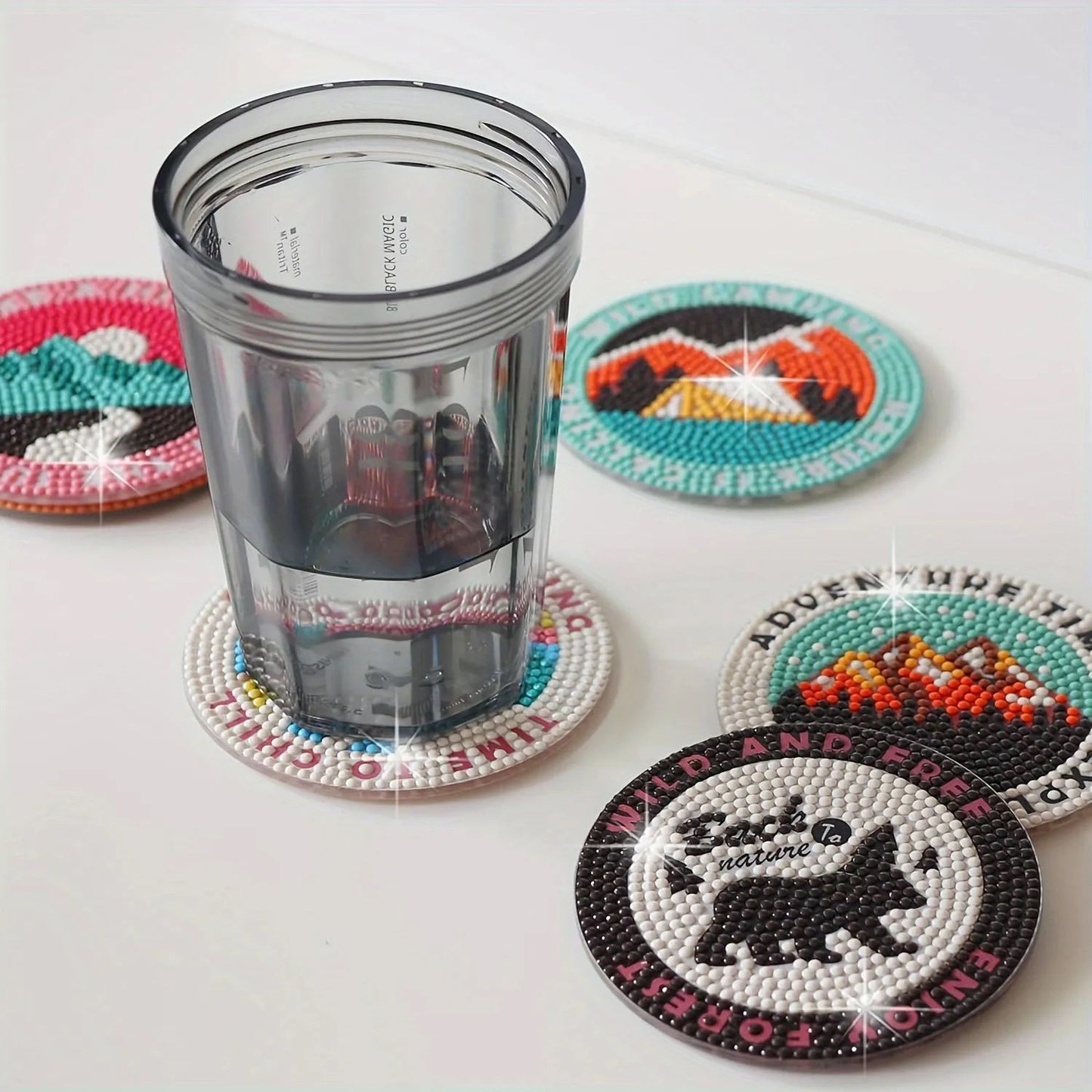 Outdoor Fun DIY Paint With Diamond Coaster Set