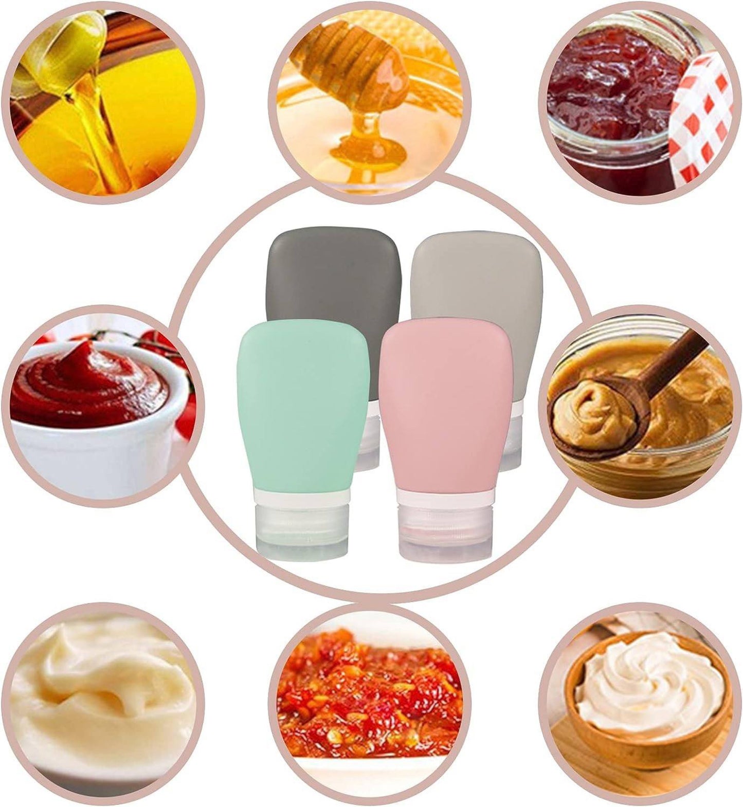 4 piece squeeze bottles