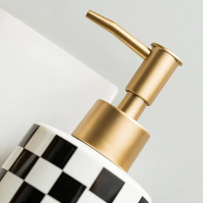 Check Yo’ Suds Checkered Soap Dispenser