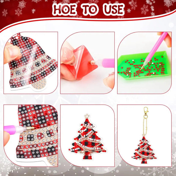 Plaid 15 Piece Paint With Diamond Holiday Ornament Kit