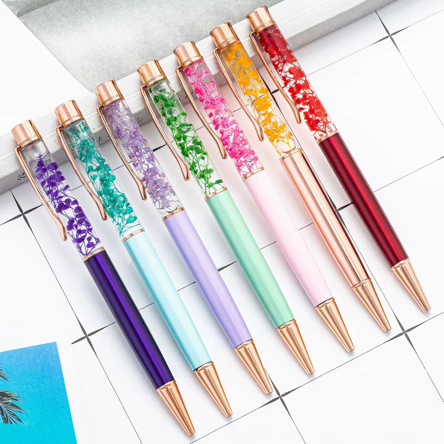 7 Piece Floating Flower Pen Set