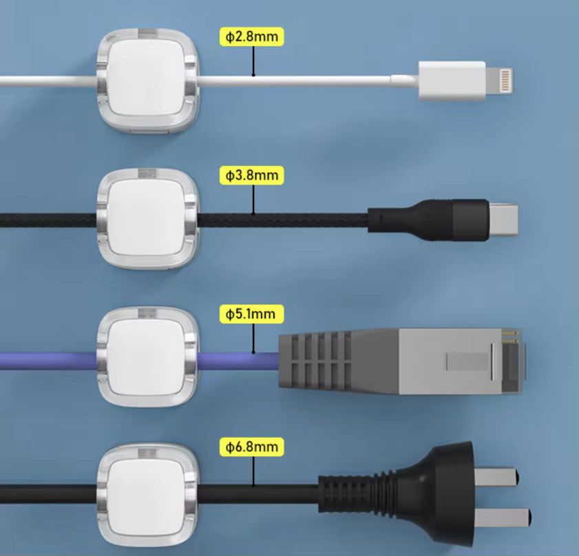 6 Pack Adhesive Cord Organizer