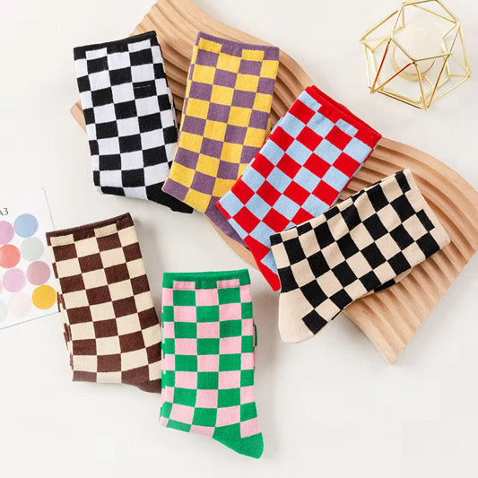 ColorPop Check Socks