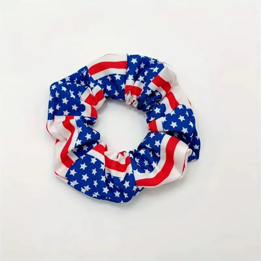 4 Piece Patriotic Scrunchie Set.