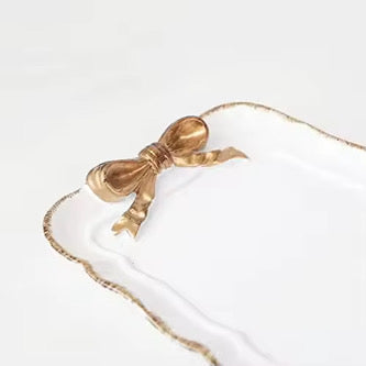OPEN Bow Accent Trinket Tray