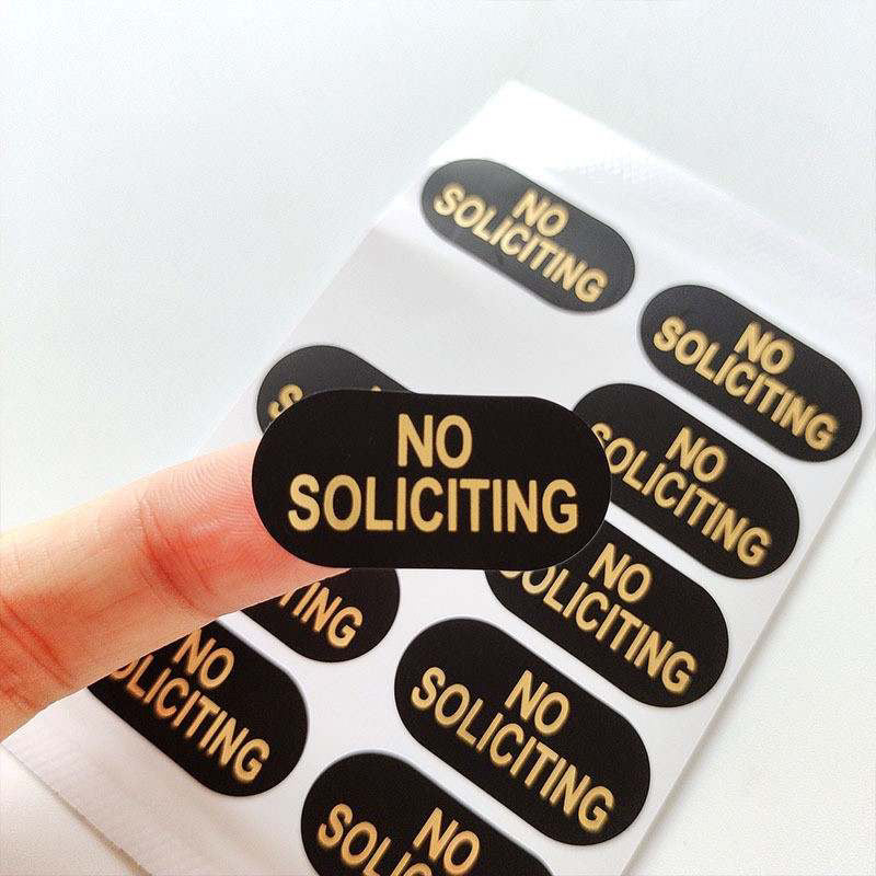 No Soliciting Stickers