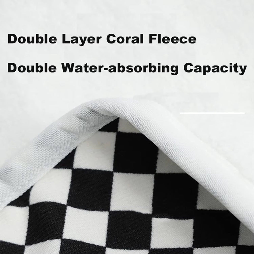 Checkered Chic Hair Wrap