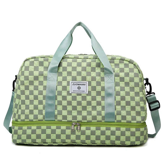 Impressive Checkered Travel Bag