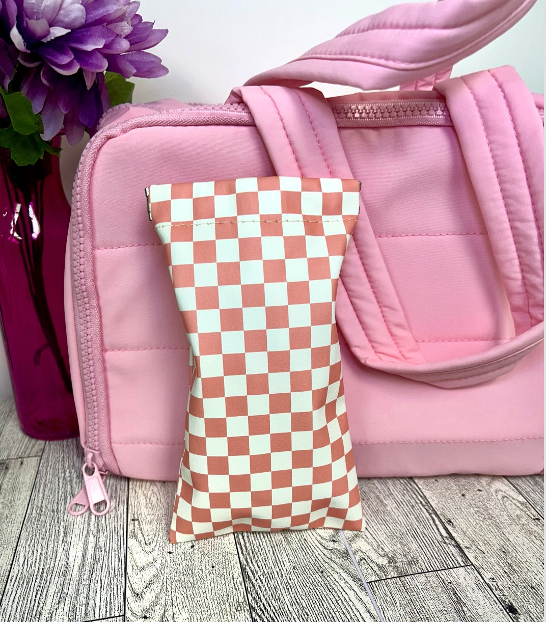 Checkered Sunglass Case