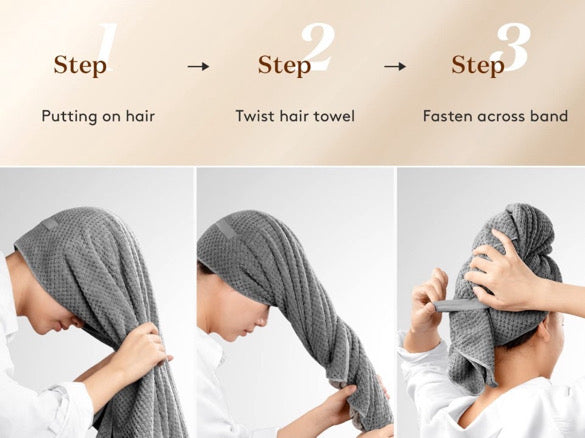 Solid Color Microfiber Hair Towels