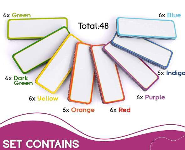 Magnetic dry erase labels