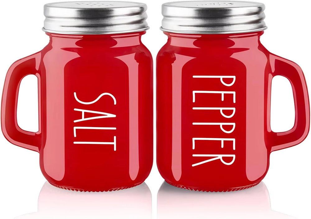 Seasoned In Red Salt & Pepper Shakers