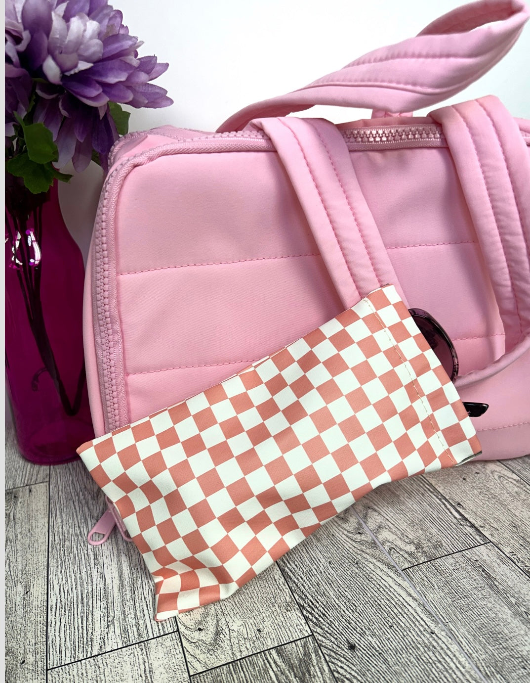 Checkered Sunglass Case