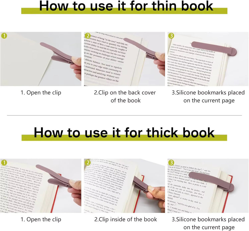 3 Piece Silicone Bookmark Set