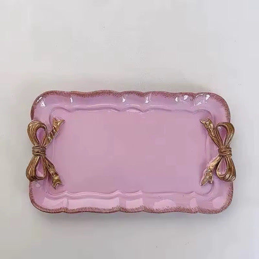 OPEN Bow Accent Trinket Tray