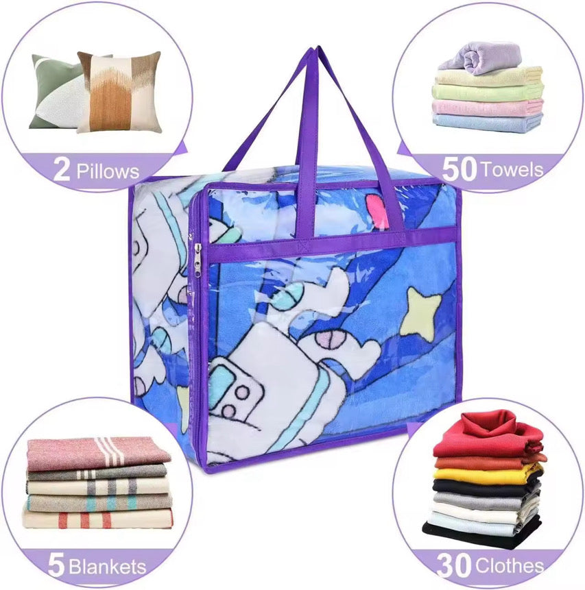 4 Piece Clear Storage Bag Sets