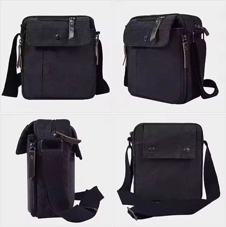 Canvas Messenger Tote Bag