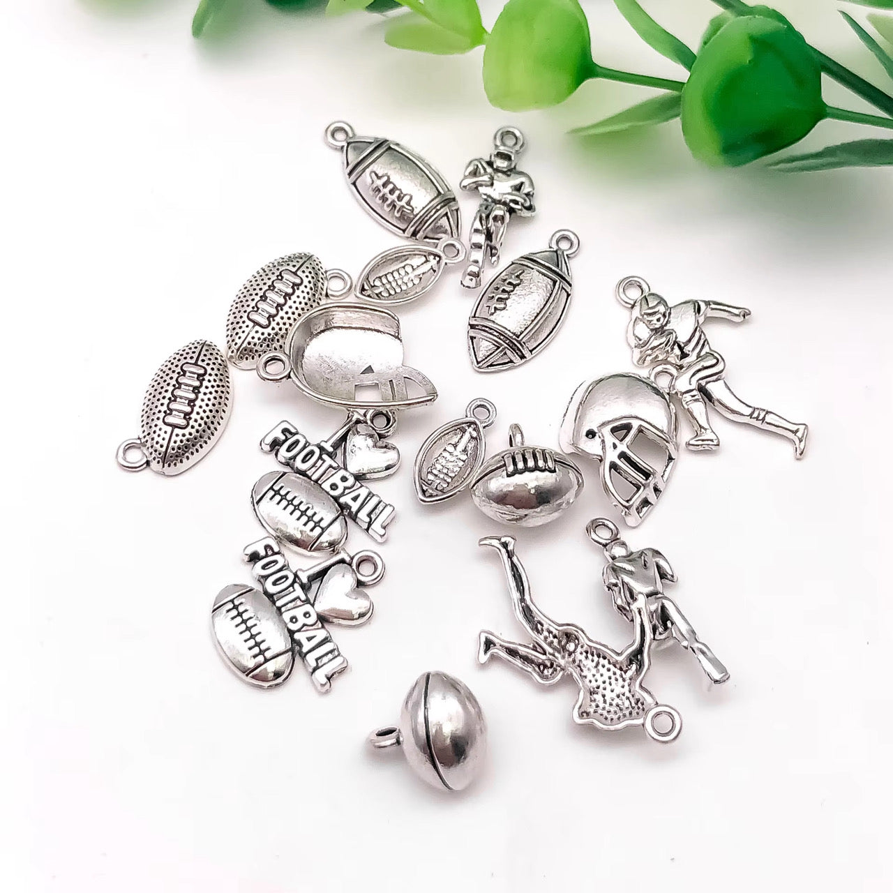16 Piece Football Charm Set