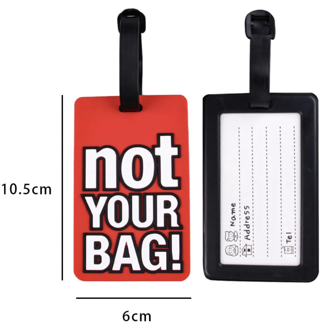 Set of 6 Funny Luggage Tags