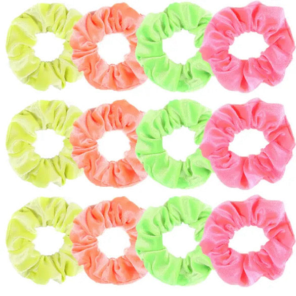 12 Piece Velvet Hair Scrunchie Set