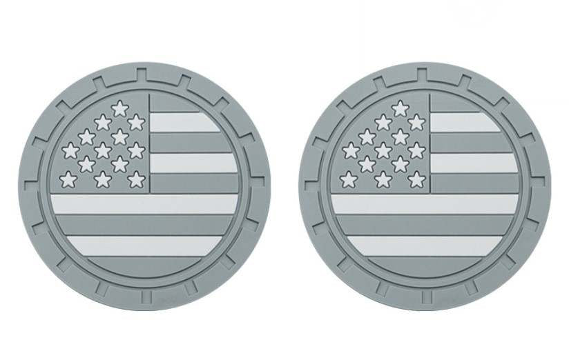 RED WHITE AND BLUE CAR COASTERS