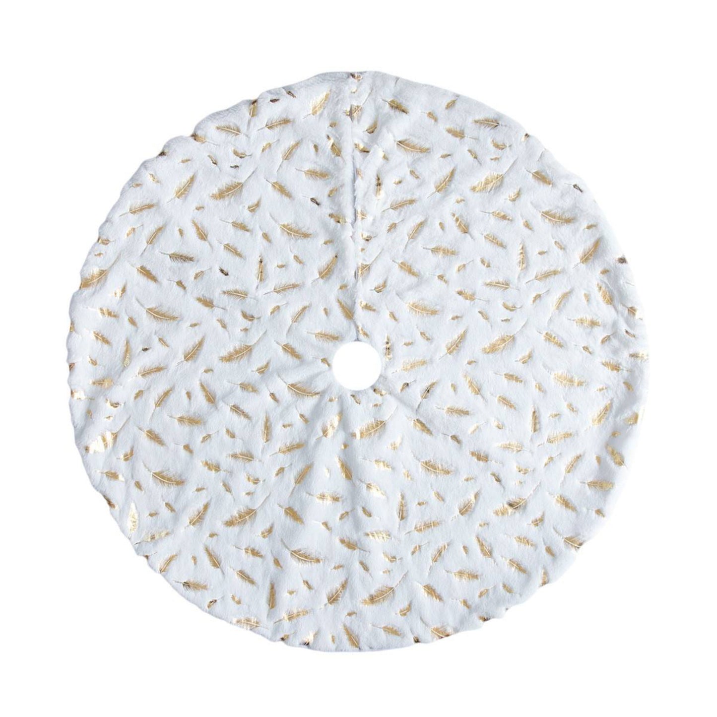 Gorgeous Feather Christmas Tree Skirt