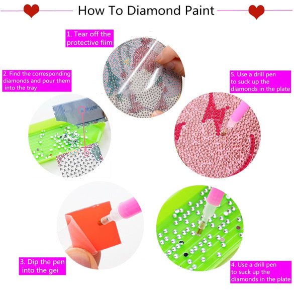 Fun Sparkly DIY Diamond Painting Coaster Kit