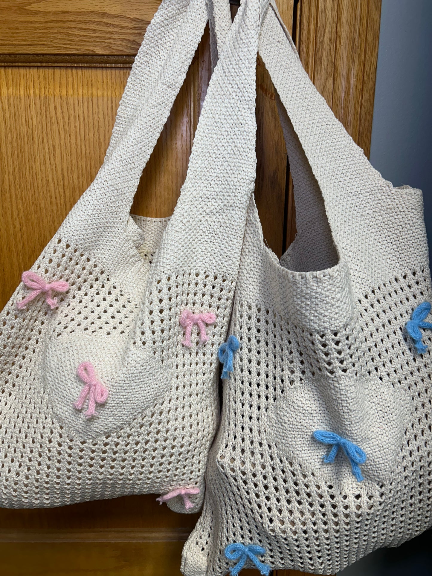 Bow Crochet Tote