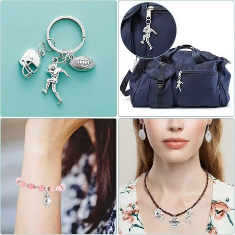 16 Piece Football Charm Set