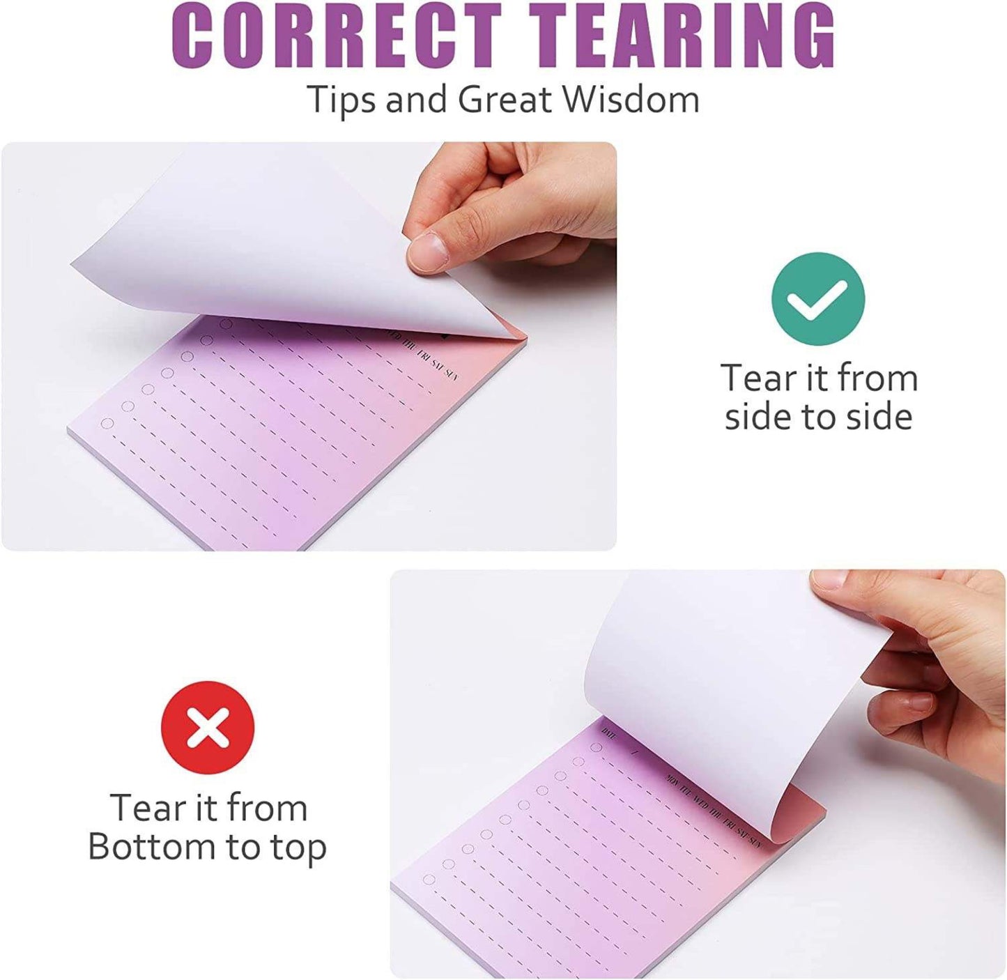 Stay on Task 8 To Do List Notepads